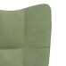 Sillón de relax con taburete de terciopelo verde claro