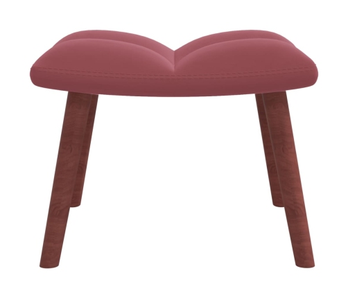 Sillón de relax con taburete terciopelo rosa