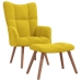 Sillón de relax con taburete terciopelo amarillo mostaza