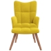 Sillón de relax con taburete terciopelo amarillo mostaza