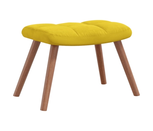 Sillón de relax con taburete terciopelo amarillo mostaza