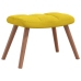 Sillón de relax con taburete terciopelo amarillo mostaza