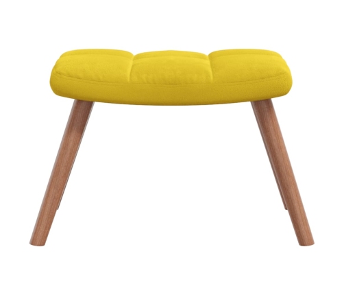 Sillón de relax con taburete terciopelo amarillo mostaza