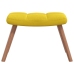 Sillón de relax con taburete terciopelo amarillo mostaza