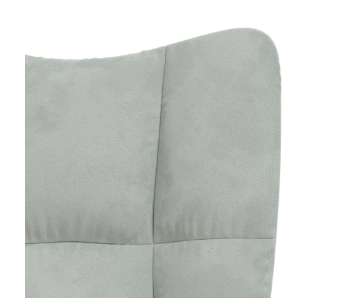 Sillón de relax de terciopelo gris claro