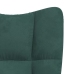 Sillón de relax de terciopelo verde oscuro