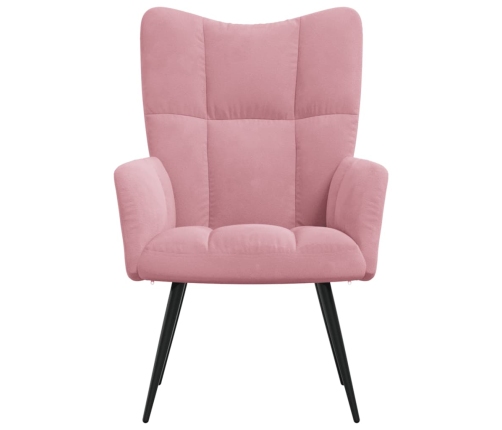 Sillón de relax de terciopelo rosa