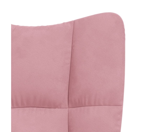 Sillón de relax de terciopelo rosa