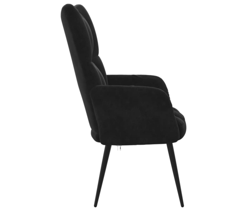 Sillón de relax de terciopelo negro