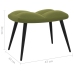 Sillón de relax con taburete terciopelo verde claro