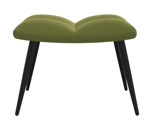 Sillón de relax con taburete terciopelo verde claro