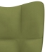 Sillón de relax con taburete terciopelo verde claro