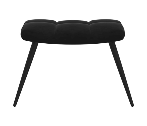 Sillón de relax con taburete terciopelo negro