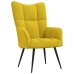 Sillón de relax con taburete terciopelo amarillo mostaza