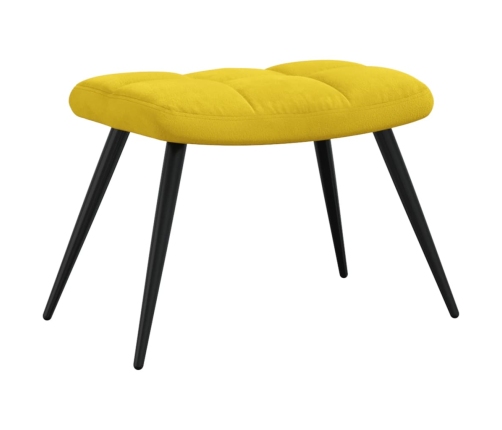 Sillón de relax con taburete terciopelo amarillo mostaza