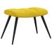 Sillón de relax con taburete terciopelo amarillo mostaza