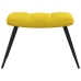 Sillón de relax con taburete terciopelo amarillo mostaza