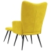 Sillón de relax con taburete terciopelo amarillo mostaza