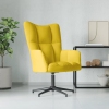 Sillón de relax de terciopelo amarillo mostaza