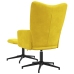 Sillón de relax con taburete terciopelo amarillo mostaza