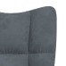 Sillón de relax de terciopelo gris oscuro