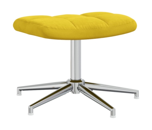 Sillón de relax con taburete terciopelo amarillo mostaza