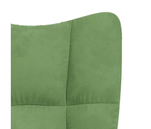 Silla mecedora de terciopelo verde claro