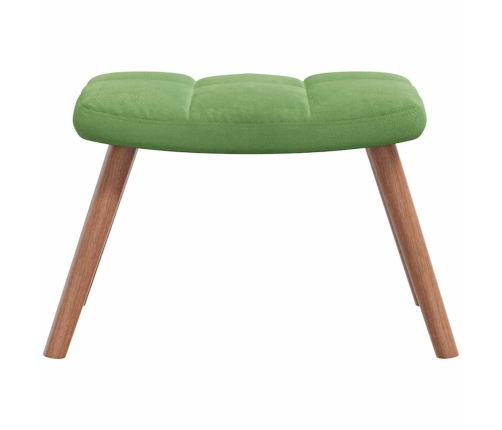 Silla mecedora con reposapiés terciopelo verde claro