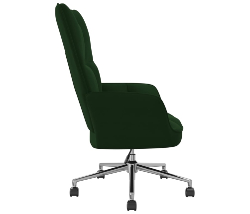 Silla de relajación de terciopelo verde oscuro