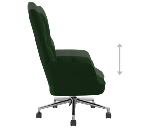 Silla de relajación de terciopelo verde oscuro