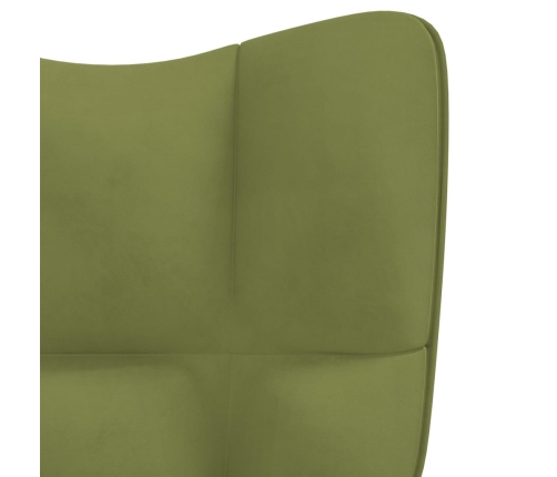 Sillón de relax de terciopelo verde claro