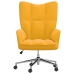 Sillón de relax de terciopelo amarillo mostaza