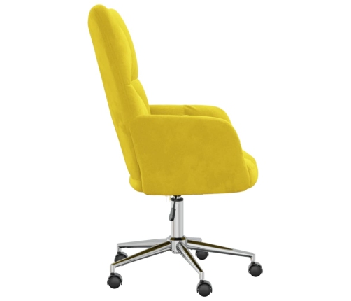 Sillón de relax de terciopelo amarillo mostaza