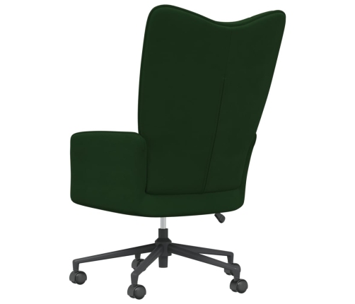 Sillón de relax de terciopelo verde oscuro