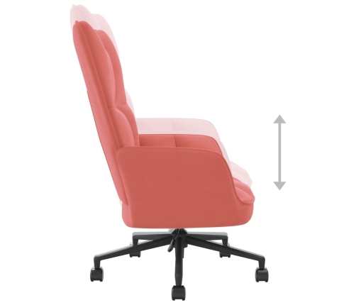 Sillón de relax de terciopelo rosa