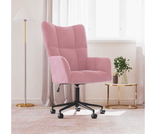 Sillón de relax de terciopelo rosa