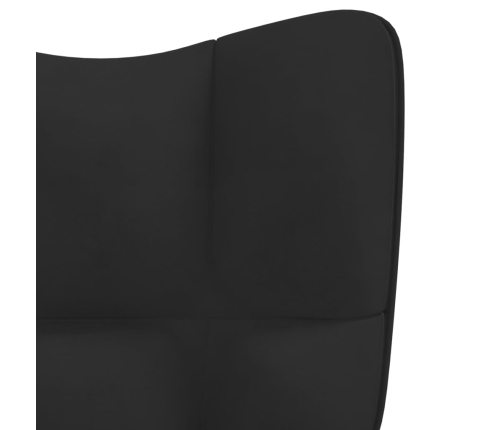 Sillón de relax de terciopelo negro