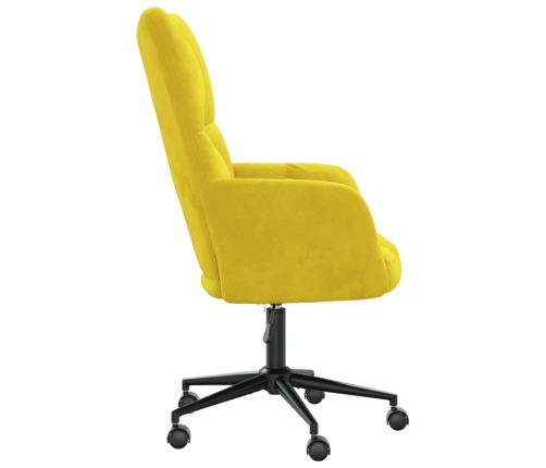 Sillón de relax de terciopelo amarillo mostaza