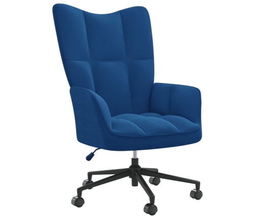 Sillón de relax de terciopelo azul