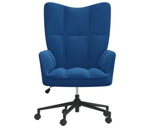 Sillón de relax de terciopelo azul