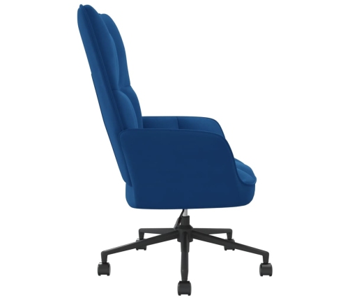 Sillón de relax de terciopelo azul