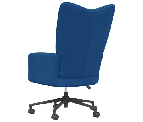 Sillón de relax de terciopelo azul