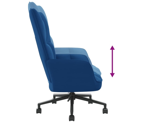 Sillón de relax de terciopelo azul