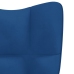 Sillón de relax de terciopelo azul