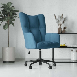 Sillón de relax de terciopelo azul