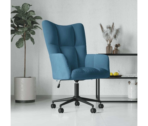 Sillón de relax de terciopelo azul