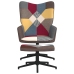 Silla de relax con taburete tela patchwork