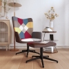 Silla de relax con taburete tela patchwork