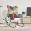 Silla mecedora de tela Patchwork