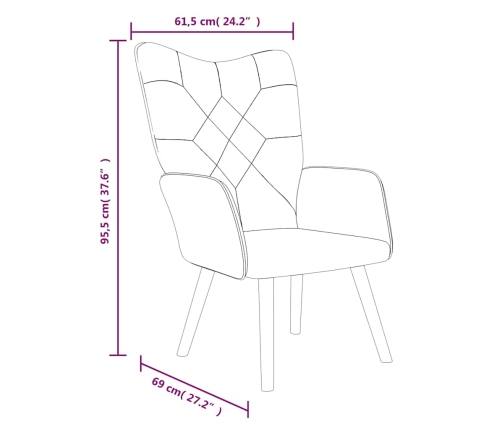 Silla de relajación de tela patchwork